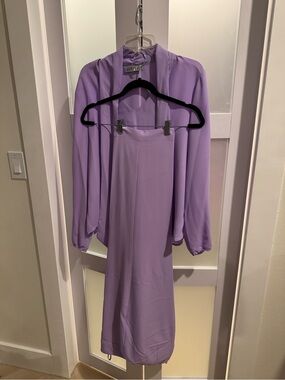 Bundle. Kasper Lilac Long-Sleeve Two-Piece Set